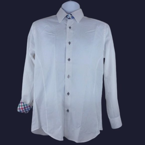 Jared Lang Other - Jared Lang Sm Button Shirt L/S Contrasting Trim